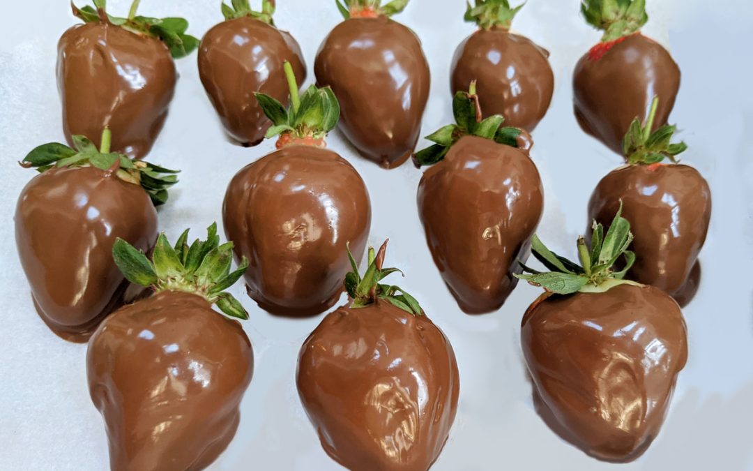 Chocolate-coated strawberries