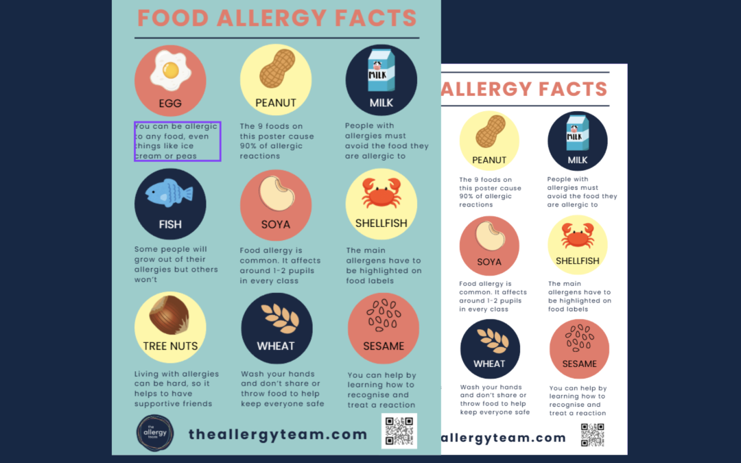 Food Allergy Facts poster for pupils